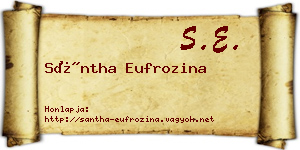 Sántha Eufrozina névjegykártya