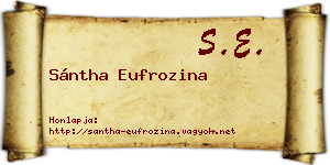 Sántha Eufrozina névjegykártya